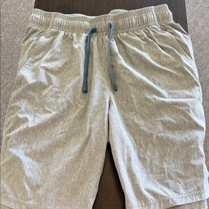 Layer 8 Light Gray Men's Casual Drawstring Shorts with Blue Drawcord